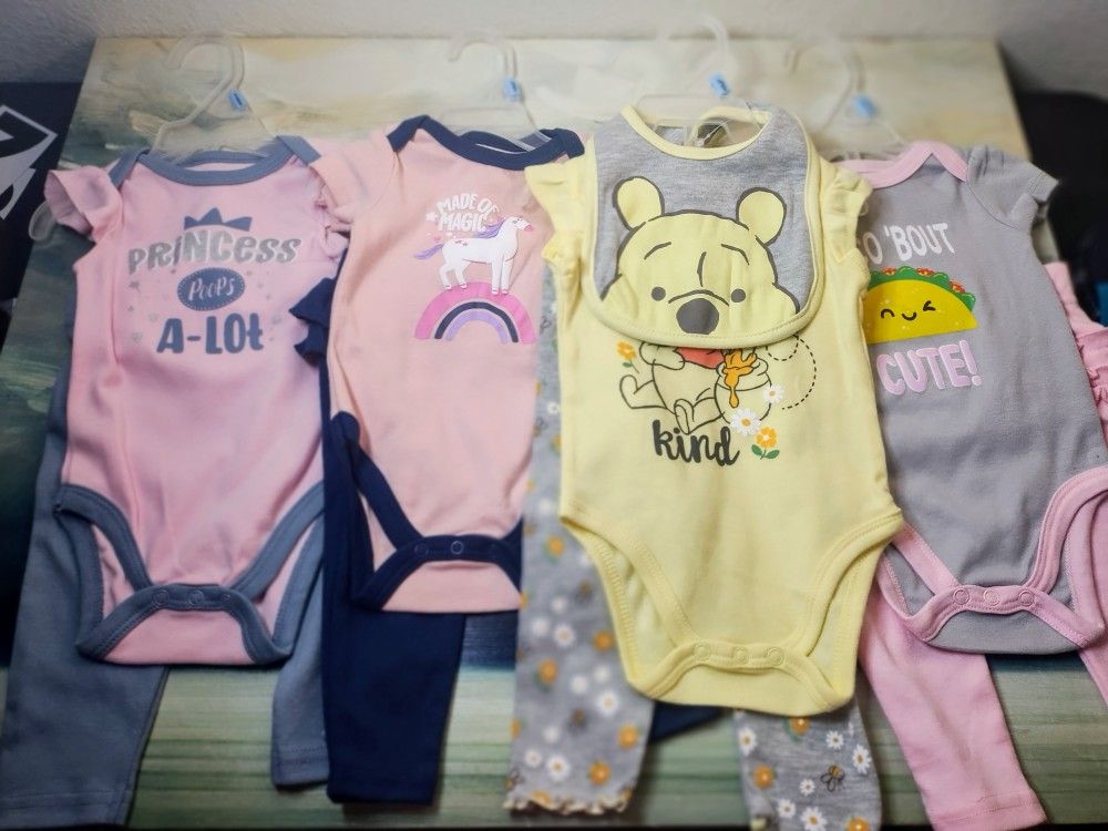 4 Baby Girl Outfits 3 To 6 Months
