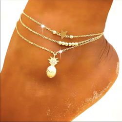 Beautiful Ankle Chain Pineapple Pendant