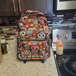 Rockland 17x13x10 Owl Roller Wheel Backpack for Sale in Portland, OR -  OfferUp