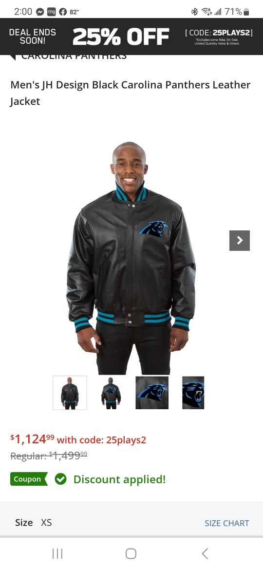 Original Leather PANTHER Jacket..NFL