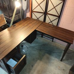 Ashley Desk With File Cabinet 