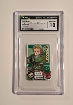 2024 One Piece Saikyo Jump Imagine Wanted Mini Game Roronoa Zoro CGC 10 GEM MINT