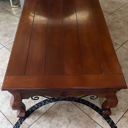 Solid Wood Coffee Table – Walnut Finish