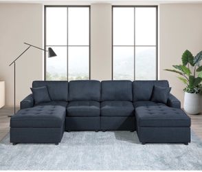 Corduroy couch new in box / black dark gray light gray
