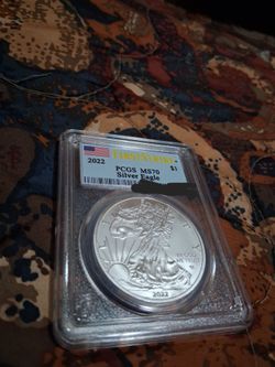 2022 first strike silver American eagles ms70 pcgs