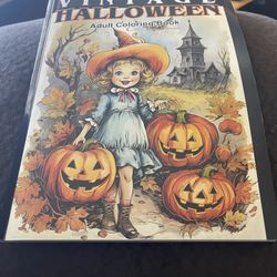 Vintage Halloween Adult Coloring Book 