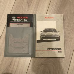 91 ACURA INTEGRA ORIGINAL OWNERS MANUAL