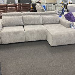Amazing Offer Now😱Beautiful Grey Power Reclining Sectional Available Great Price ✅