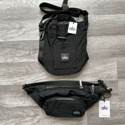 Alo Yoga Bundle Explorer Fanny Pack and Crossbody Bucket Bag New With Tags