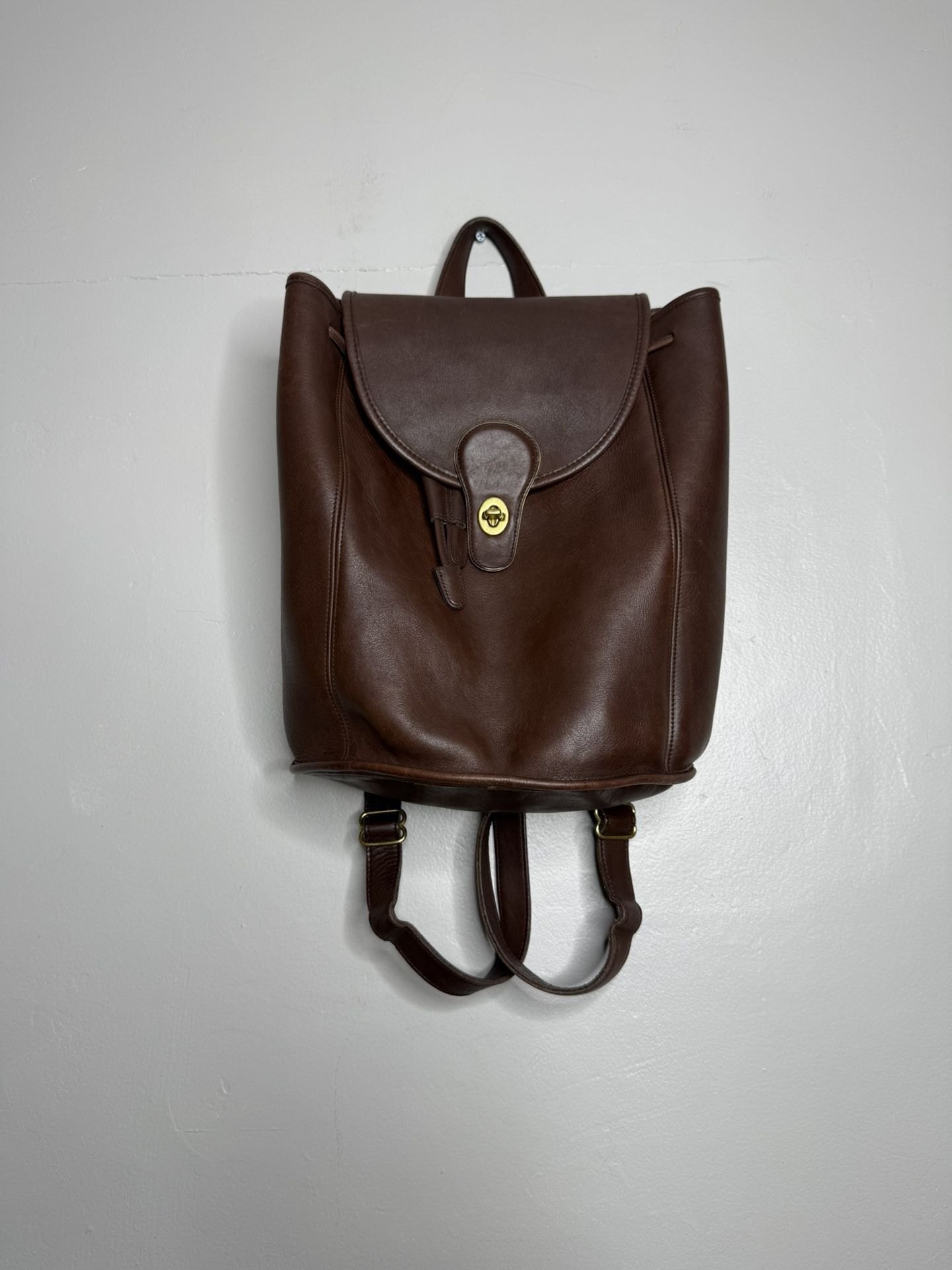 Vintage Coach Brown Leather Backpack
