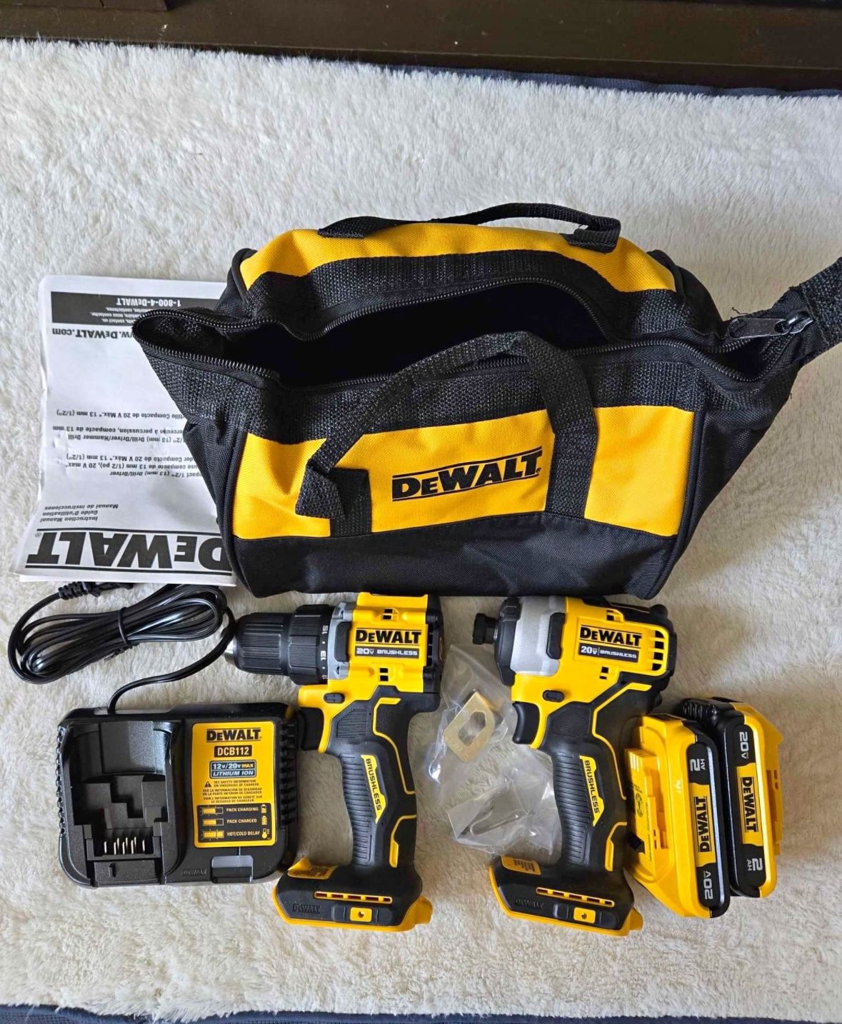 Dewalt 20 Volt Max Cordless Brushless Atomic combo kit
