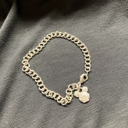 Kids Disney Bracelet, Jeweled Mickey, Silver 