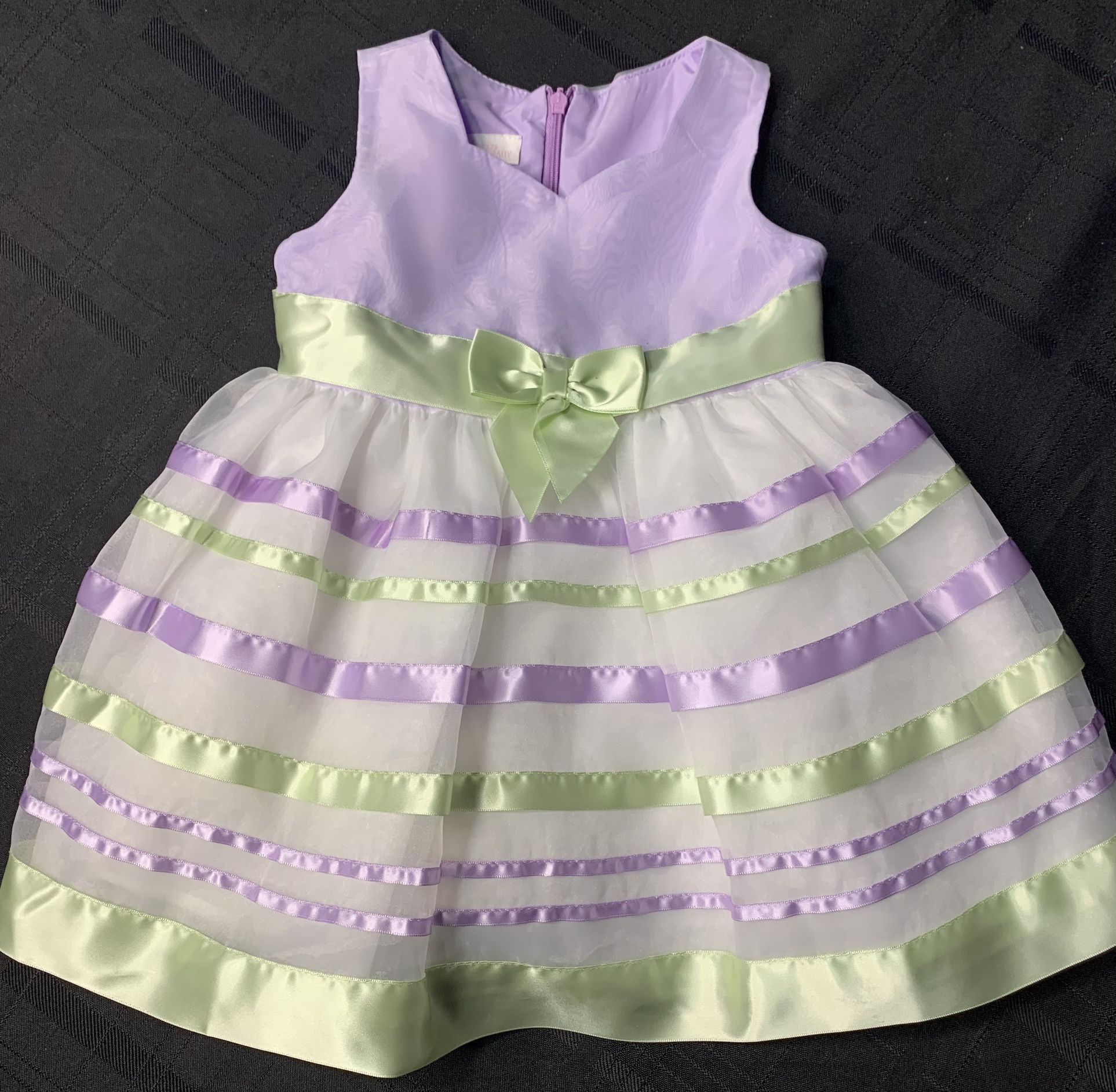 Bonnie Baby toddler girl 19 month lavender and purple dress with bow 