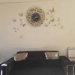 Lust Black Velvet Love Seat And Sofa By Galaxy Lust