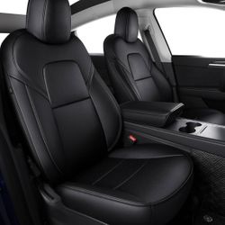 Custom Fit Car Seat Cover for Tesla Model Y Long 7 Seat (2 Rows Napa Black)