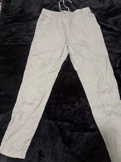 Light Gray Drawstring Casual Pants