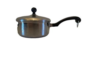 Vintage Farberware 1.5 Qt Saucepan Pot with Lid Aluminum Clad Stainless Steel
