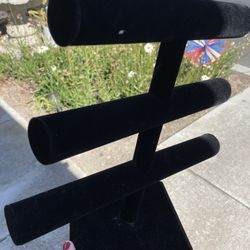 Necklace Holder Stand Black Velvet 