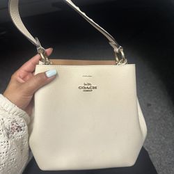 Beige Coach Purse For Sale 