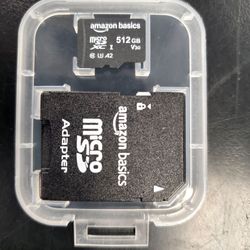 Amazon Basics 512GB microSDXC UHS-I Memory Card with Adapter