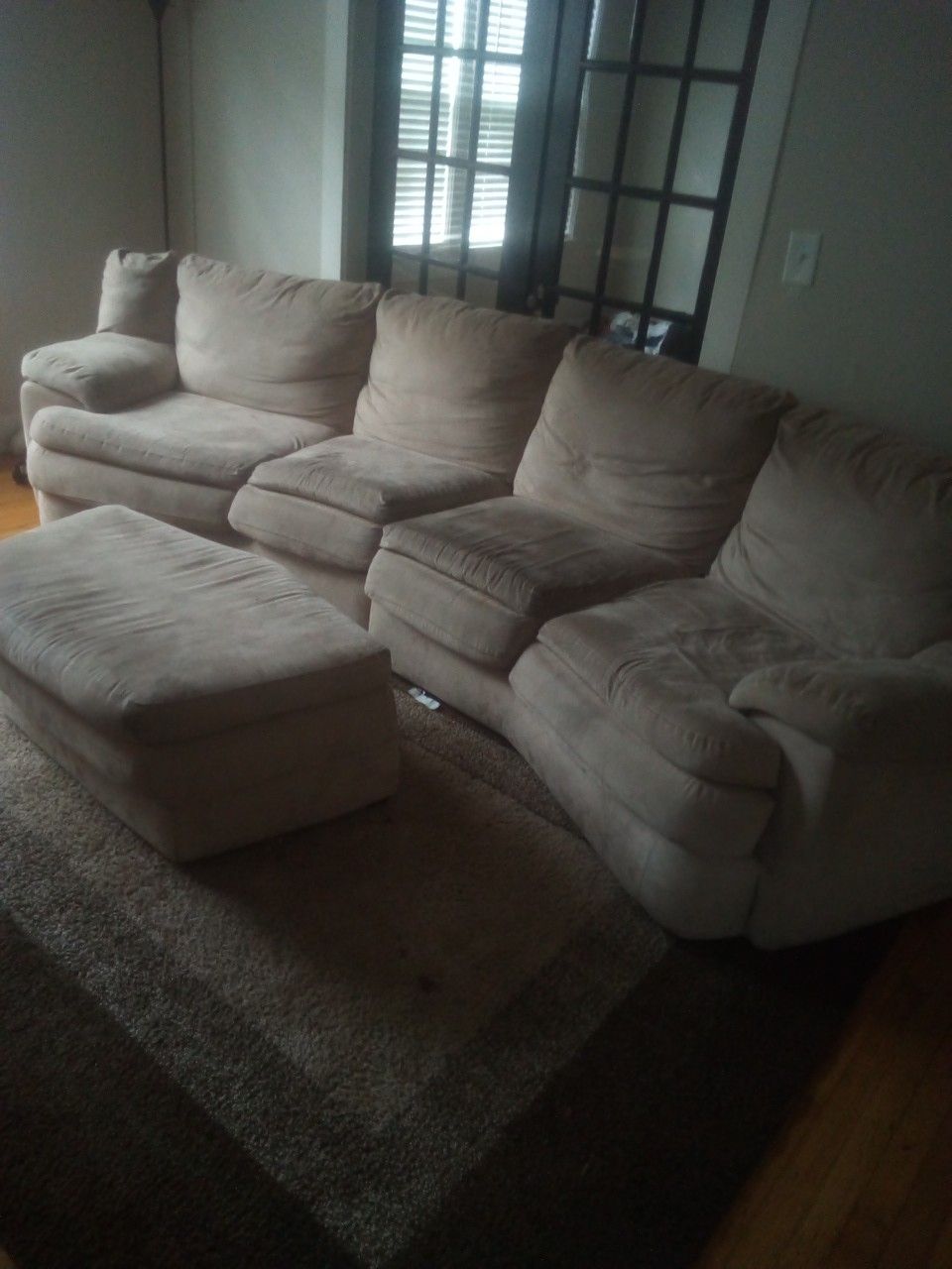 Tan sectional couch