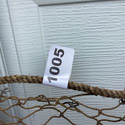 Item 1005 Nautical. Fishing Commercial. net WithWood. Floats Vintage