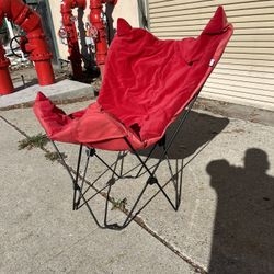 Mid Century Modern Style Butterfly Chair With 2 Fabrics Red Or Black