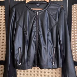 Women’s Teens Girl Clothes Leather Jacket Size Large 