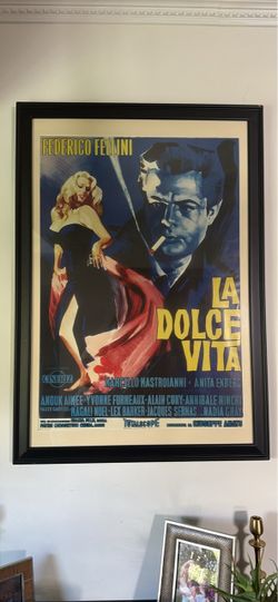 La Dolce Vita Print w Frame Great Cond