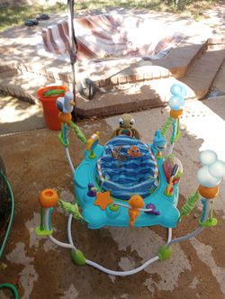 Baby Bouncer Activity Center Play Aquarium Scene