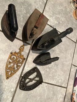 Vintage cast iron irons