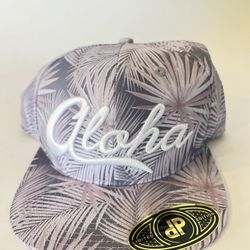 ALOHA HAWAII Hat Hawaiian Flower Embroidered Snapback Flat Bill Baseball Cap New