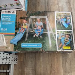 KidKraft First Play Wooden Swing Set.