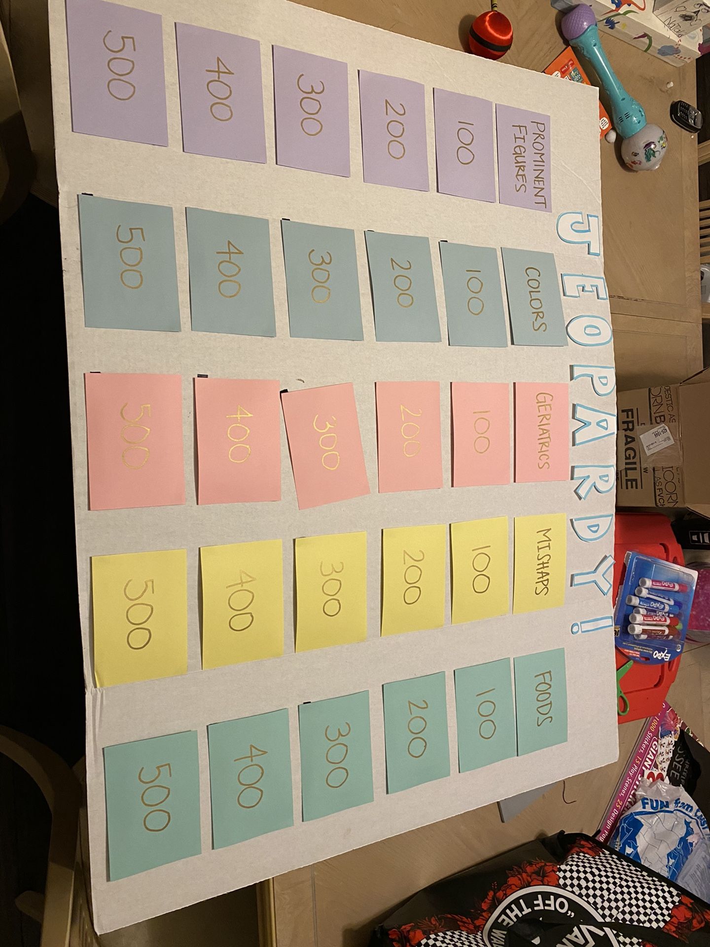Jeopardy Baby shower game