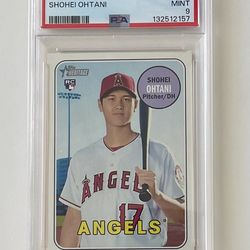 Shohei Ohtani rookie 2018 Topps Heritage #600 PSA 9