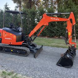 2024 Kubota KX030-4 Excavator - 2 Buckets - 299 Original Hours
