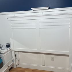 Queen Size Bed With Dresser  White