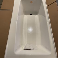Delta Classic 500 60 in. x 32 in. Alcove Deep Soaking Bathtub with Left Drain in High Gloss White 