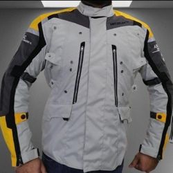 BMW Motorrad Rallye Gray / Yellow Jacket Men’s Motorcycle/Motorbike RIDE