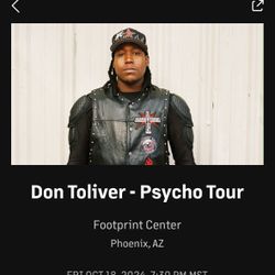 Don Toliver Psycho Tour, Sec. 114 Row 11 (Aisle Seats)
