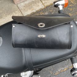 Motorcycle Windshield Leather Bag, 