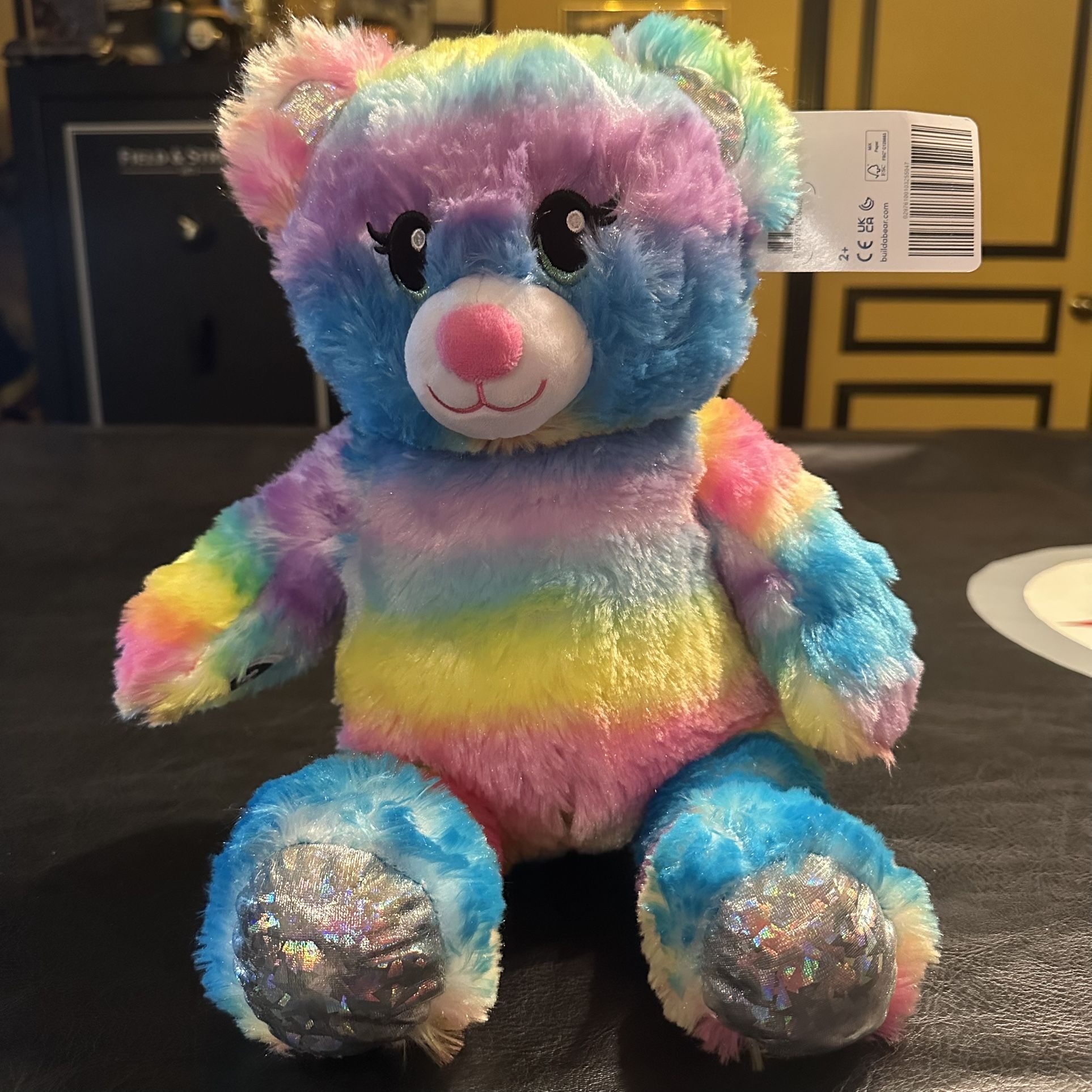 Build-A-Bear Rainbow Sparkle Teddy Bear for Kids