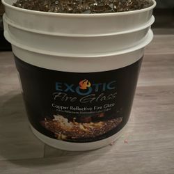 Exotic Fire Glass – Copper Reflective Fire Pit Glass (Bucket Included)