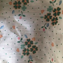 Shamrock and Heart Design With Lace Trim Fabric Liner for Longaberger Baskets