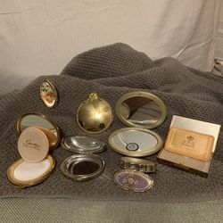  5 Antique Compact Mirrors +