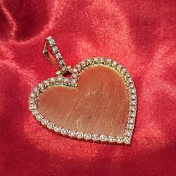 10k Yellow Gold Heart Shaped Diamond 1.1 ctw 