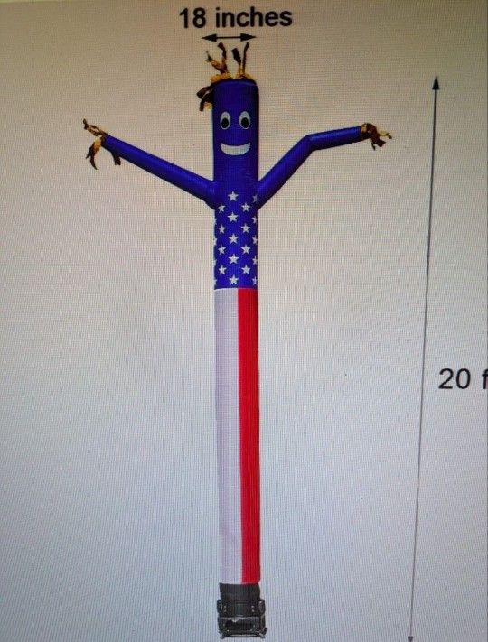 20' Tall Blowing Man and Commercial Fan