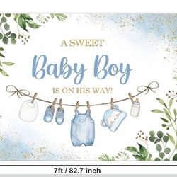 Baby Shower games  and  Baby Boy Backdrop 
