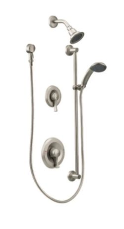 Moen Shower System Trim Package with 2.5 GPM Single Function Shower Head Less Rough In Valve