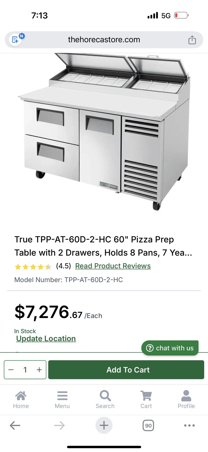 Pizza Prep Table Cooler